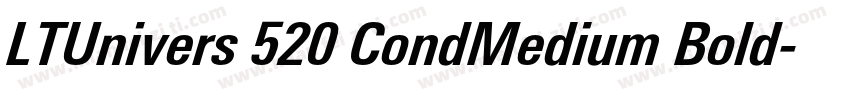 LTUnivers 520 CondMedium Bold字体转换